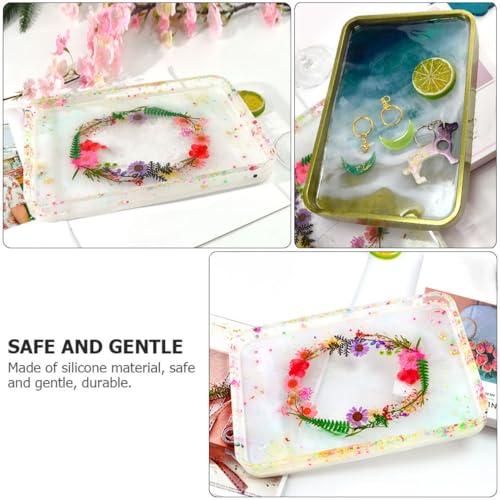 DOITOOL Silikonform Tablett für DIY Epoxidharz Gießen Kreative Resin Form Wiederverwendbar Sicher und Langlebig für Bastelprojekte und Geschenke von DOITOOL
