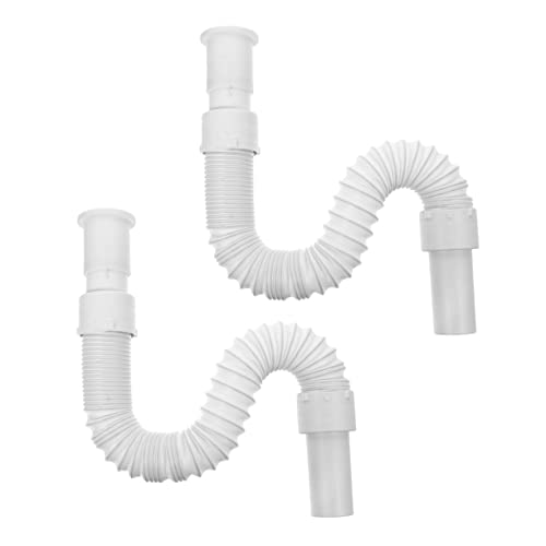 DOITOOL 2stücke Flexible Pvc Ablaufschläuche Für Waschmaschine Und Spüle Korrosionsbeständig Verlängerbarer Abwasserschlauch Für Küche Und Badezimmer von DOITOOL