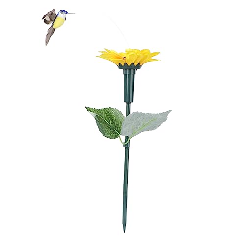 DOITOOL Solarbetriebenes Hummingbird- Mit Sonnenblume Fliegende Simulation Kreative Gartenverschönerung Leichtgewichtig Und Tragbar Für Garten Und Balkon von DOITOOL