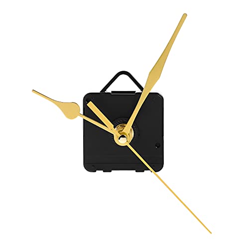 DOITOOL Stille Quarzuhr Uhrwerk Bewegung Stille Uhr Mechanismus Lange Welle Ersatzuhr Kits Wanduhr Bewegungen Mechanismus Teile mit 3 Zeigern Keine Batterie Uhrenbausätze (Gold) von DOITOOL