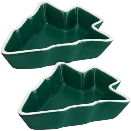 DOITOOL Süßigkeitenschalen mit Weihnachtsbaum, Keramik, Saucentabletts, Snack-Schüssel-Set, Multifunktionsteller, Grün DOITOOL Süßigkeitenschalen mit Weihnachtsbaum, Keramik, Saucentabletts, Snack-Schüssel-Set, Multifunktionsteller, Grün von DOITOOL