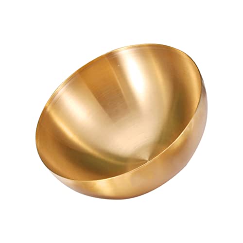 DOITOOL Suppenschalen Ramenschalen Edelstahl Salatschalen Nudelschale Servieren Mischschüssel Müslisch Schüssel Korean Bibimbap Schüssel für Reis EIS Snacks Golden 20 cm von DOITOOL