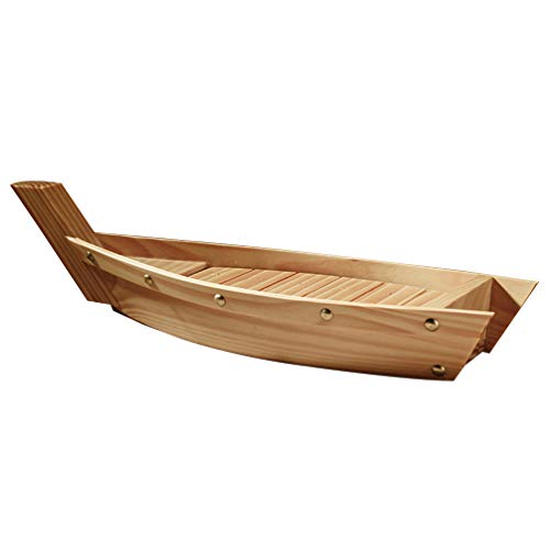 DOITOOL Sushi-holzplatte Rechteckiger Sushi-teller Bootförmige Servierplatte Sushi-boot-serviertablett Für Partys Sushi-bootsplatte Sushi-brett-platte Boot Steht Obstschale Jahrgang von DOITOOL