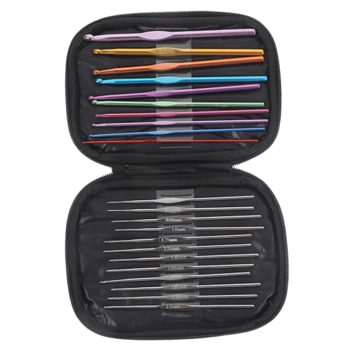 DOITOOL Teiliges Häkelnadel Set Aluminium Verschiedene Langlebig zum Teppich und Polsterhandwerk Geeignet mit Metrischer Größenmarkierung von DOITOOL