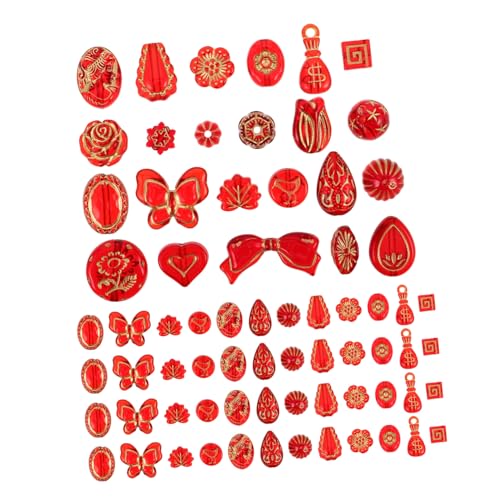 DOITOOL Transparente Rote Bohemia Schmuckperlen mit Goldener Beschichtung Vielfältige Formen Wie Schmetterling Blume Herz Tropfen Bunte Spacer Perlen für DIY Armbänder Halsketten Mix DOITOOL Transparente Rote Bohemia Schmuckperlen mit Goldener Beschichtung Vielfältige Formen Wie Schmetterling Blume Herz Tropfen Bunte Spacer Perlen für DIY Armbänder Halsketten Mix von DOITOOL