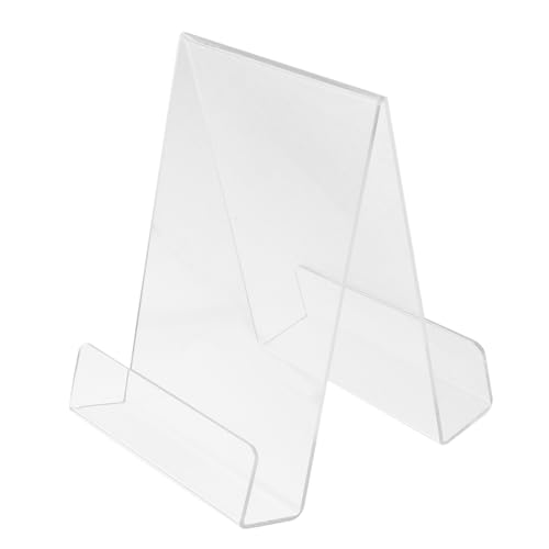 DOITOOL Transparenter Acryl Buchständer Doppelseitig Groß Buchhalter Regal Präsentation für Büro Bibliothek Wohnzimmer von DOITOOL
