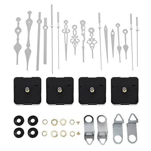 DOITOOL Uhrzeiger Wall Clock Mechanism 4 Sätze DIY-Wanduhrwerk Quarzuhrwerk Ersatzuhrwerk DIY-Reparaturteile () Uhrenzeiger Set Weiss Uhr DIY Uhrwerk Mit Zeiger Groß von DOITOOL