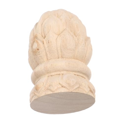 DOITOOL Und Handbemalte Stangenpfosten Geschnitzter Holzdübel Dekorativ Für Den Außenbereich Handgefertigt Ananas Möbelaufsätze Dekor Europäische Treppenhaus Stil Endstücke von DOITOOL