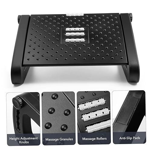 DOITOOL Verstellbare Fußstütze mit Massagefunktion und Rutschfestem Design Höhenverstellbarer Schreibtisch Fußhocker für Büro und Zuhause Ergonomische Fußablage zur Entlastung von Beinen DOITOOL Verstellbare Fußstütze mit Massagefunktion und Rutschfestem Design Höhenverstellbarer Schreibtisch Fußhocker für Büro und Zuhause Ergonomische Fußablage zur Entlastung von Beinen von DOITOOL