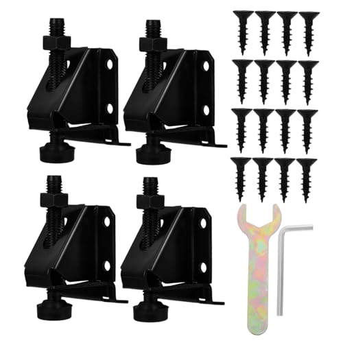 DOITOOL Verstellbare Möbelgleiter Schwarz mit Schrauben und Innensechskantschlüssel Langlebig und Einfach zu Montieren für Werkbänke Ablagen und Möbelständer Stabile Nivellierung Unebenem DOITOOL Verstellbare Möbelgleiter Schwarz mit Schrauben und Innensechskantschlüssel Langlebig und Einfach zu Montieren für Werkbänke Ablagen und Möbelständer Stabile Nivellierung Unebenem von DOITOOL