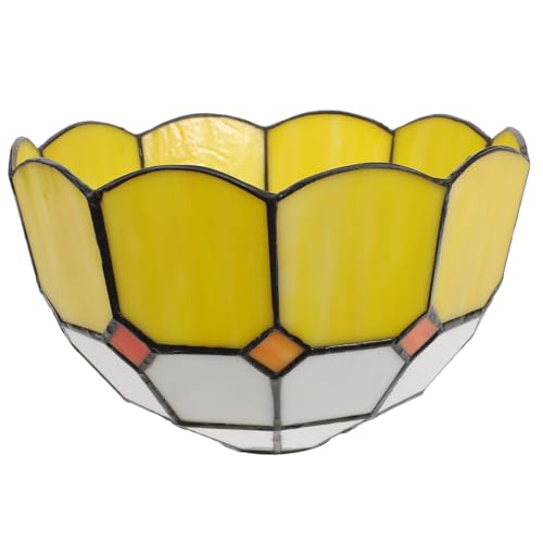 DOITOOL Victorian Glas Lampenschirm Ersatz Lampenschirm für Leuchte Gelb Weiß Antik Stil Deckenleuchte Wohnzimmer Schlafzimmer Wandlampe DOITOOL Victorian Glas Lampenschirm Ersatz Lampenschirm für Leuchte Gelb Weiß Antik Stil Deckenleuchte Wohnzimmer Schlafzimmer Wandlampe von DOITOOL