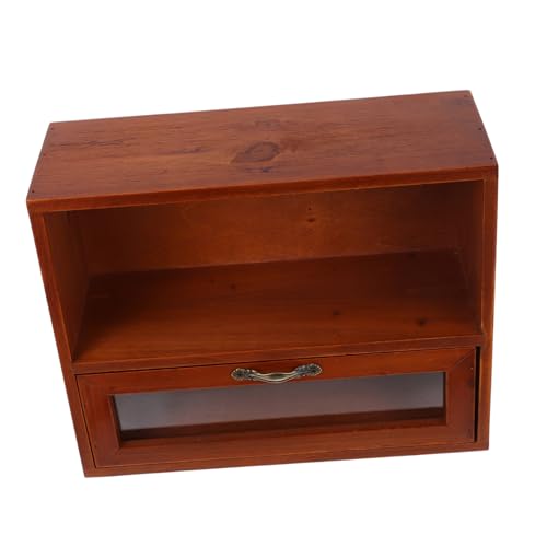 DOITOOL Vintage Aufbewahrungsbox Tasse Vintage Schrank Schreibtisch Aufbewahrungsschrank Arbeitsplatte Badezimmer Thekenschrank Arbeitsplattenschrank Arbeitsplattenzubehör von DOITOOL