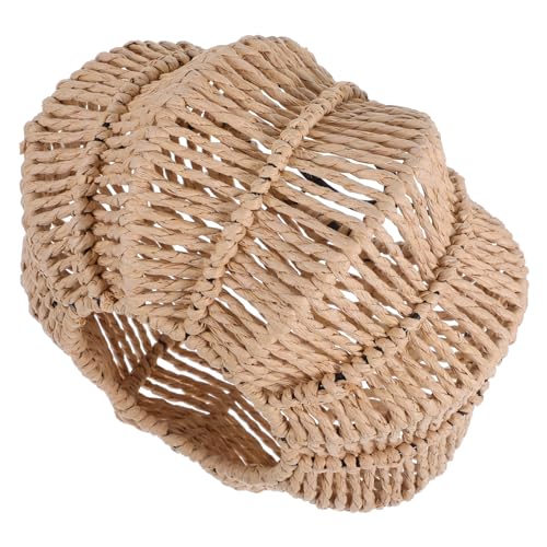 DOITOOL Vintage Großer Papierseil Lampenschirm Handgewebt für Pendelleuchte Rustikaler Retro Lampenabdeckung mit Einzigartigem Design für Wohnzimmer Schlafzimmer Büro von DOITOOL