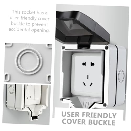 DOITOOL Wasserdichte Steckdose Abdeckbox aus Robustem PC Abs Material Isoliert und Langlebig Schützende Wandmontage Gehäuse für Außenbereich Wetterfest und Sicher von DOITOOL