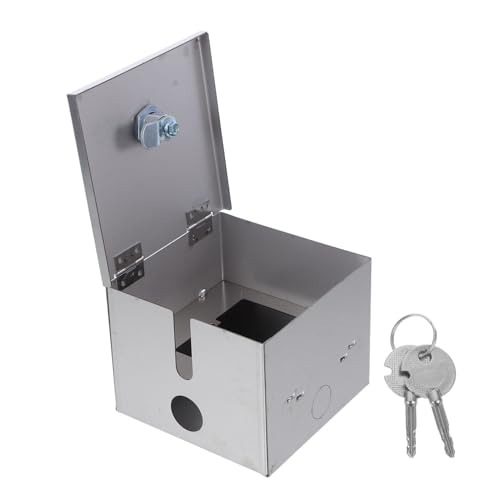 DOITOOL Wasserdichte Steckdosenbox aus Edelstahl mit Schloss Wetterfeste Schutzdose für Außenbereiche Duale Montage Regenfeste Elektrische Anschlussbox für Park Schule und Außensteckdosen von DOITOOL