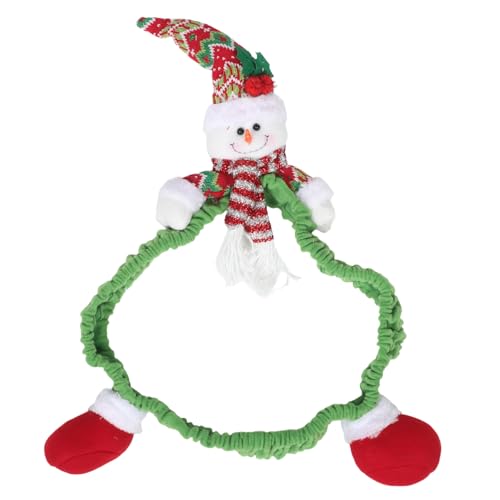 DOITOOL Weihnachtliche Computermonitor-rahmenabdeckung Elastische Monitorhülle Mit Schneemann-Design Schutzabdeckung Für Monitore Im Büro von DOITOOL