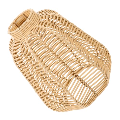 DOITOOL Woven Pendant Light Lampshade Imitation Rattan Deckenlampe Geflochtene Leuchte Rustikale Beleuchtung für Wohnzimmer Esszimmer Hotel Restaurant und Stabil und Langlebig von DOITOOL