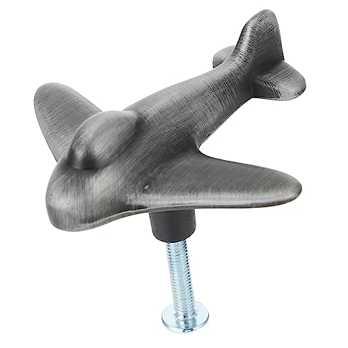 DOITOOL Zinklegierung Schrankgriff Metallknopf Moderner Möbelgriff Kinderzimmer Kleiderschrank Türgriff Flugzeug Design Schwarz Rostfrei Einfach zu Montieren Langlebig von DOITOOL