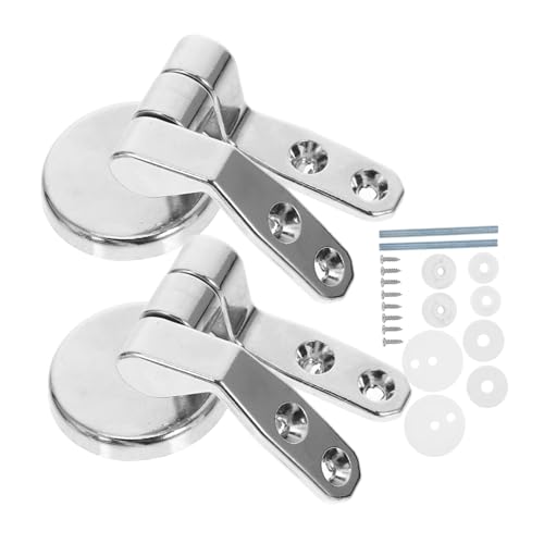 DOITOOL Zinklegierung Wc Sitz Scharnier Set mit Schrauben Langlebige Toilettendeckel Befestigung Einfache Montage Stabiles Klodeckel Scharnier Zubehör für Heimgebrauch von DOITOOL