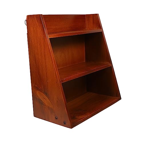 DOITOOL mehrschichtiges schreibtischgestell tischregal Schreibtisch Schmuck-Organizer-Ständer Desktop-Rack Weiß Und Desktop-Lagerregal klassenzimmer im bauernhaus hölzern Brown von DOITOOL