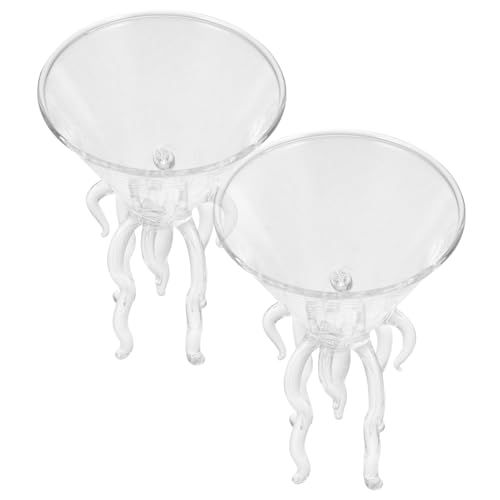 Einzigartiges Weingläser-Set 2Pcs Cocktail Octopus Cocktail Quallen Tasse Saft Große für Whisky/Margarita Für Küche Bar Party Transparent Weinglas von DOITOOL