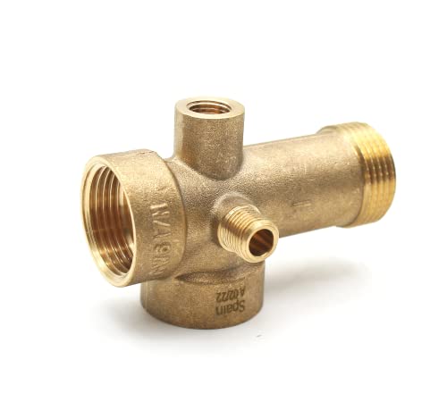 DOJA Barcelona | 5 Wege Wasserverteiler | 1" | Messing T Stück 1 Zoll | 5 Fach Wasseranschluss Verteiler | Druckschalter für Hauswasserwerk Pumpe | T Anschluss für Wasserpumpe Bewässerung von DOJA Barcelona