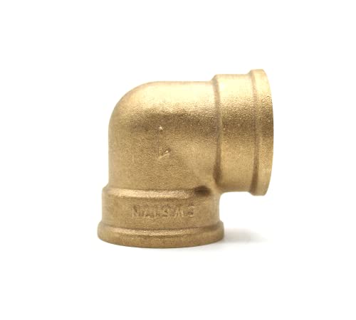 DOJA Barcelona | 90°-Gewindefitting aus Messing | 1" 2 x Innengewinde | Messingwinkel für Bewässerungsanlagen, Heizkörper- und Druckluftrohre von DOJA Barcelona