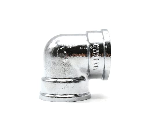 DOJA Barcelona | 90°-Gewindefitting aus Messing verchromt | 3/4" | 2 x Innengewinde | Messingwinkel | Rohrwinkel für Bewässerungsanlagen | Winkel Rohr Messing für Heizkörperrohre, Druckluftrohre von DOJA Barcelona