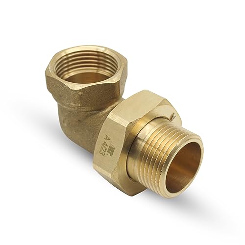 DOJA Barcelona | 90 Grad Winkel Fitting | 1" | M-H | 3er Pack | 90 Grad Winkelverschraubung mit Fitting und O-Ring | Messing Winkel | Dichtungsring | für Garten Wasserhahn Rohr, Outdoor-Rohrleitungen DOJA Barcelona | 90 Grad Winkel Fitting | 1" | M-H | 3er Pack | 90 Grad Winkelverschraubung mit Fitting und O-Ring | Messing Winkel | Dichtungsring | für Garten Wasserhahn Rohr, Outdoor-Rohrleitungen von DOJA Barcelona