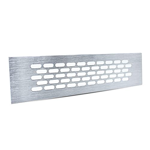 DOJA Barcelona | BELÜFTUNGSGITTER INOX | 245x60 | INOX | PACK 2 | Abluftgitter Ofen, Kamin, Küche, Bad | Feuchtraum-Lüftungsgitter | Möbel, Waschbecken, Elektrogeräte von DOJA Barcelona