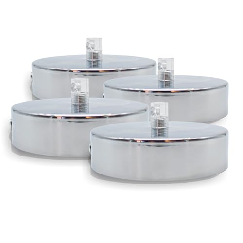 DOJA Barcelona | Deckenlampen Baldachin | Silber | 4 Stück Packung | Lampenbaldachin 100x25mm | Deckenrosette | Metall Deckenbaldachin | Deckenlampen Zubehör, Schlafzimmerdekoration, Kabelabdeckung DOJA Barcelona | Deckenlampen Baldachin | Silber | 4 Stück Packung | Lampenbaldachin 100x25mm | Deckenrosette | Metall Deckenbaldachin | Deckenlampen Zubehör, Schlafzimmerdekoration, Kabelabdeckung von DOJA Barcelona