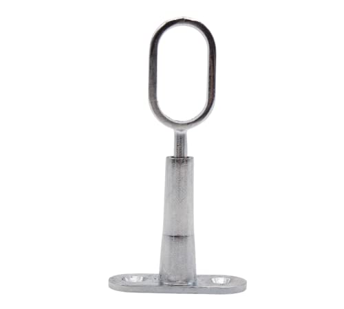 DOJA Barcelona | Garderobenstange Oval Wandhalterung | Schrankrohr-Mittelträger 30,5x15,5mm | Pack 2 | Schrankrohrhalter für Ovalstange | Kleiderschrank Stange Ausziehbar | Kleiderstange Halterung von DOJA Barcelona