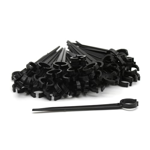 DOJA Barcelona | Halter für Bewässerungssystem | Pack 100 | 16mm | Tropfschlauch Halter | Gartenschlauch Halterung für Bewässerung | Rohrhalter | Bodenanker für Bewässerungsschlauch von DOJA Barcelona