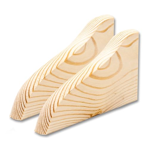 DOJA Barcelona | Holzkonsole | Flach | 2er Pack | Holz-Regalhalterung 165x95 | Arbeitsplatten- und Regalhalter | Regalwinkel für Wand, Möbel, Fensterregal DOJA Barcelona | Holzkonsole | Flach | 2er Pack | Holz-Regalhalterung 165x95 | Arbeitsplatten- und Regalhalter | Regalwinkel für Wand, Möbel, Fensterregal von DOJA Barcelona