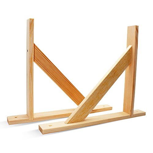 DOJA Barcelona | Holzkonsole | Mit Stütze | 2er Pack | Holz-Regalhalterung 280x230 | Arbeitsplatten- und Regalhalter | Regalwinkel für Wand, Möbel, Fensterregal DOJA Barcelona | Holzkonsole | Mit Stütze | 2er Pack | Holz-Regalhalterung 280x230 | Arbeitsplatten- und Regalhalter | Regalwinkel für Wand, Möbel, Fensterregal von DOJA Barcelona