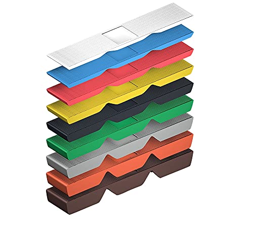 DOJA Barcelona | Kunststoffkeile | Höhe 1, 2, 3, 4, 5, 6, 8, 10, 12mm | 50 Stück 100x20mm von jeder Höhe | Unterlegkeile aus Polypropylen | für Türkeil, PVC-Fenster, Möbel, Verglasung von DOJA Barcelona