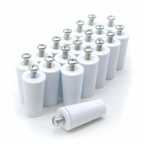 DOJA Barcelona | Rolladenstopper | Packung mit 20 Stück | Jalousie Stopper Weiß | Länge 60mm | PVC | Rollo Ersatzteile | Jalousien Zubehör| Jalousie-Anschlagpuffer | Anschlagstopper für Rollladen von DOJA Barcelona