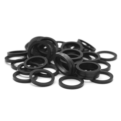 DOJA Barcelona | Sanitär Flachdichtungen | 1/2" | Pack 25 | Gummidichtungen | 18x11x2mm | EPDM Gummi O-Ringe | Breite Flachdichtung | Unterlegscheiben Für Duschschlauch, Gummidichtung, Wasserhahn von DOJA Barcelona