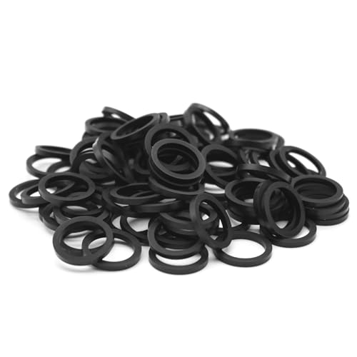 DOJA Barcelona | Sanitär Flachdichtungen | 1/2" | Pack 50 | Gummidichtungen | 18x11x2mm | EPDM Gummi O-Ringe | Breite Flachdichtung | Unterlegscheiben Für Duschschlauch, Gummidichtung, Wasserhahn von DOJA Barcelona