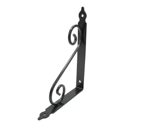 DOJA Barcelona | Schmiederne Regalhalter | Gusseisen Regalwinkel 240 x 190 | Pack 2 | Schwarze Regalträger | Verstärkte Metallwinkel für Arbeitsplatten und Regale | Eiserne Wandregalstützen DOJA Barcelona | Schmiederne Regalhalter | Gusseisen Regalwinkel 240 x 190 | Pack 2 | Schwarze Regalträger | Verstärkte Metallwinkel für Arbeitsplatten und Regale | Eiserne Wandregalstützen von DOJA Barcelona
