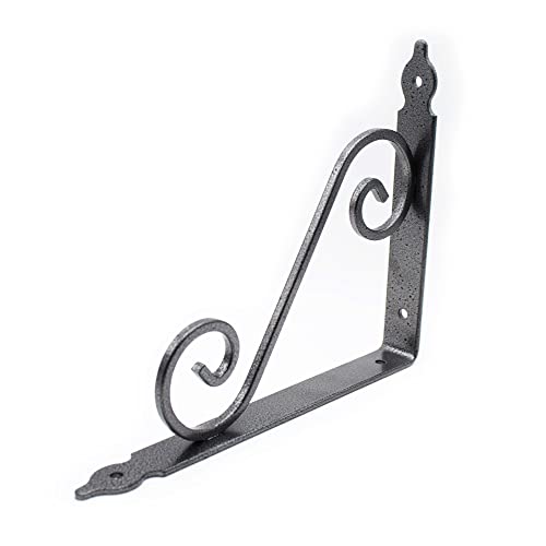 DOJA Barcelona | Schmiederne Regalhalter | Gusseisen Regalwinkel 240 x 190 | Pack 2 | Silberne Regalträger | Verstärkte Metallwinkel für Arbeitsplatten und Regale | Eiserne Wandregalstützen DOJA Barcelona | Schmiederne Regalhalter | Gusseisen Regalwinkel 240 x 190 | Pack 2 | Silberne Regalträger | Verstärkte Metallwinkel für Arbeitsplatten und Regale | Eiserne Wandregalstützen von DOJA Barcelona