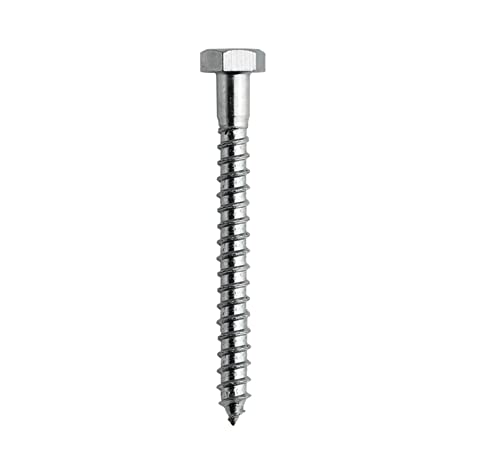 DOJA Barcelona | Sechskant Holzschrauben | Schrauben Sortiment PACK 10-10x100 | Sechskantschrauben-Schlüsselschrauben | Stahl Verzinkt | Zugschrauben | Bau, Holzbearbeitung, Innenarchitektur von DOJA Barcelona