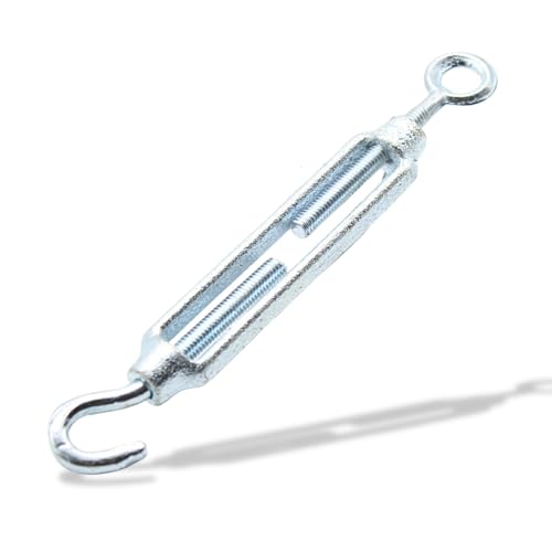 DOJA Barcelona Seilspanner Haken Und Öse M10 Verzinkter Stahl - PACK 2 - Innovatives Spannschloss für Drahtspanner, Optimale Verbindung mit Sonnensegel Spanner Einsatz, Robuste Leistung mit Drahtseil DOJA Barcelona Seilspanner Haken Und Öse M10 Verzinkter Stahl - PACK 2 - Innovatives Spannschloss für Drahtspanner, Optimale Verbindung mit Sonnensegel Spanner Einsatz, Robuste Leistung mit Drahtseil von DOJA Barcelona