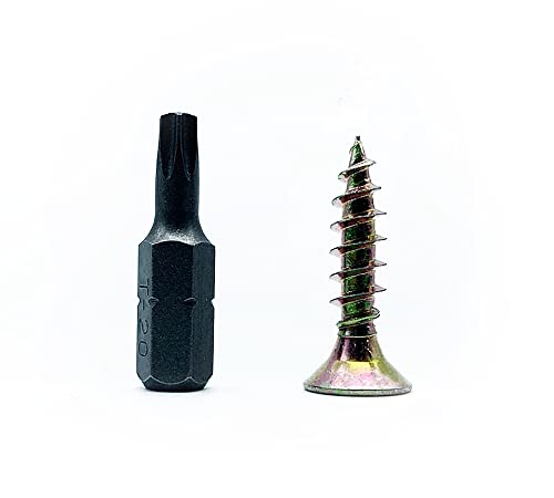 DOJA Barcelona | Spanplattenschrauben mit Torx Bit | 100 Holzschrauben Senkkopf 5x30mm + 1 T20 | Holzbauschraube Stahl Verzinkt | Senkkopfschrauben Vollgewinde+Spitze | Spannplattenschrauben Flachkopf DOJA Barcelona | Spanplattenschrauben mit Torx Bit | 100 Holzschrauben Senkkopf 5x30mm + 1 T20 | Holzbauschraube Stahl Verzinkt | Senkkopfschrauben Vollgewinde+Spitze | Spannplattenschrauben Flachkopf von DOJA Barcelona