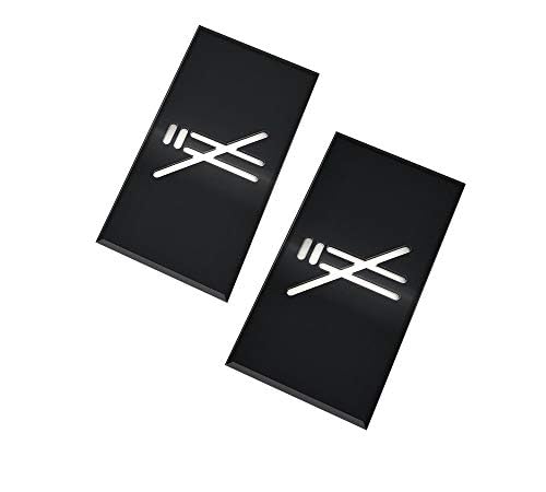 DOJA Barcelona | Türschild Rauchverbot | 2er Pack | Rauchverbot Schild | Schwarz | 180x100x5mm | Acryl | Rauchen Verboten Aufkleber | Piktogramm | Badezimmer, Büro, Badezimmer Zubehör, Selbstklebend von DOJA Barcelona