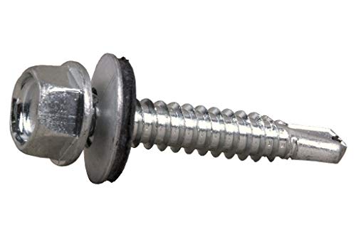 DOJA INDUSTRIAL | SELBSTSCHNEIDENDE SCHRAUBEN STAHL M6 | PACK 100 | 6,3 x 25 mm | Sechskant Bohrschrauben Schrauben metall mit Unterlegscheibe | Für Metall Karosserie schrauben Blechschrauben von DOJA Barcelona