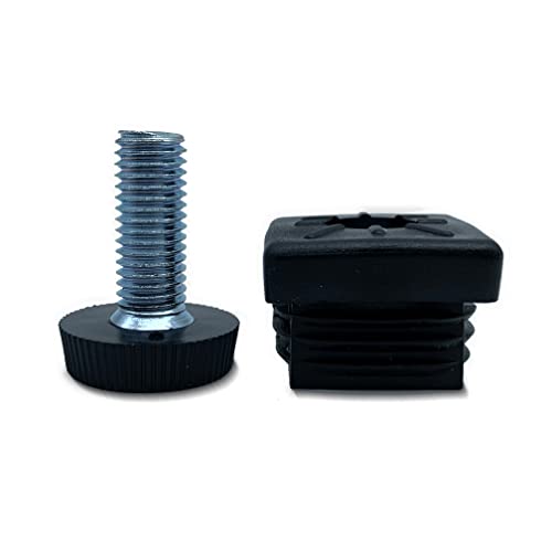 DOJA Industrial | Verstellbar Vierkantrohr M10-Gewinde Stopfen | Pack 12 | Vierkant Rohrstopfen mit Möbelfüße Verstellbar 40x40 | Tischbeine Lamellenstopfen Stellschrauben | Fuss Regulierschraube DOJA Industrial | Verstellbar Vierkantrohr M10-Gewinde Stopfen | Pack 12 | Vierkant Rohrstopfen mit Möbelfüße Verstellbar 40x40 | Tischbeine Lamellenstopfen Stellschrauben | Fuss Regulierschraube von DOJA Barcelona