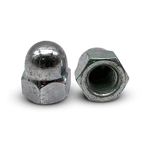 DOJA Industrial | Hutmuttern M10 | 25 Stück | Hutmutter hohe Form - DIN 1587 -Sechskant Abdeckkappen | Stahl Verzinkt Hutmutt Schrauben Abdeckung | Schutzkappen Muttern | Schraubenkopf Hut Ziermutter von DOJA Barcelona