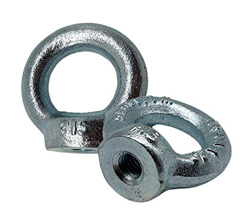 DOJA Industrial | M8 Augenschraube Ringmutter | PACK 12 | Verzinkter Stahl Ringschraube mit Gewinde | Oesenschraube Ringbolzen | Ringöse Lifting Eye Augenbolzen | Holzgewinde Oese Lug Hebe Schrauben von DOJA Barcelona