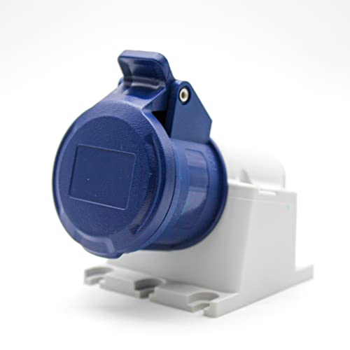 DOJA Industrial | Steckdose Cee Adapter 220 - IP44 | 16A 2P + E 3-Poliger Einphasen-Industrie Stromadapter | Strom Schuko Stecker Kupplung | Stromkabel Stecker | Wohnwagen Camping Kabel von DOJA Barcelona